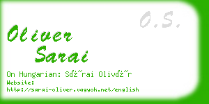 oliver sarai business card